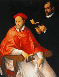 Porträt eines Kardinals und eines Priesters von Bartolomeo Cesi