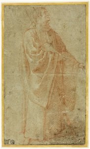 Stehender Mönch mit Buch und Stab von Bartolomeo Cesi