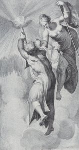 Minerva hilft Prometheus beim Versuch, den Himmel zu erklimmen, 1756