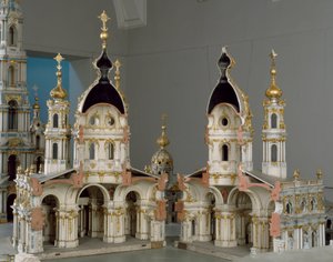 Projekt für das Kloster der Jungfrau der Auferstehung (Smolny) in Sankt Petersburg
