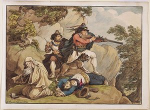 Räuber unter Belagerung von Bartolomeo Pinelli