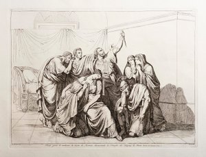 Brutus schwört, den Tod der Lucretia zu rächen und verurteilt die Familie Tarquinius aus Rom