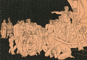 Charon und die Geister von Bartolomeo Pinelli
