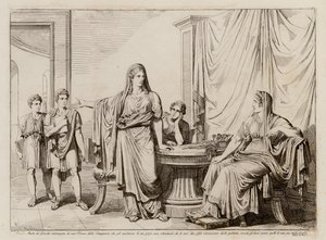 Cornelia, Mutter der Gracchi, zeigt ihre Söhne als ihre Juwelen von Bartolomeo Pinelli
