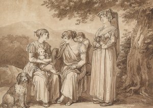 Familie des Künstlers von Bartolomeo Pinelli