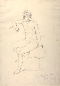 Weibliches Modell von Bartolomeo Pinelli
