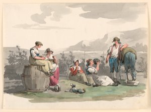 Ruhe während der Weinlese von Bartolomeo Pinelli