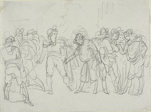 Studie für Meo Patacca von Bartolomeo Pinelli