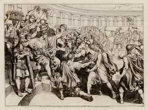 Titus Quinctius Flamininus verkündet die Freiheit der griechischen Staaten