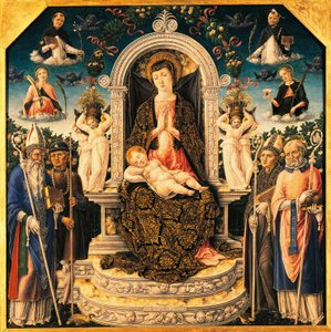 Madonna mit Kind und Heiligen von Bartolomeo Vivarini