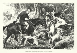 Hunde in Deckung bringen (Gravur)