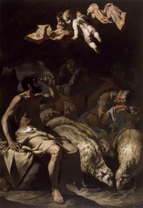 Der Engel erscheint den Hirten, 1600-50 von Bassante