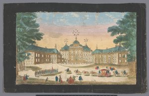 Ansicht der Vorderseite des Palastes Huis ten Bosch in Den Haag von Basset
