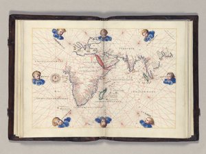 Fos. 11v-12r Karte 3: Indischer Ozean, Portolan-Atlas der Welt, Venedig, ca. 1542-46 von Battista Agnese