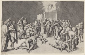 Bundeslade im Tempel von Dagon