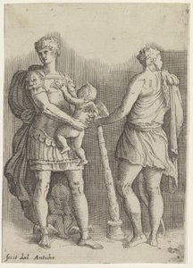 Perseus mit zwei Putti und Herkules, von hinten gesehen