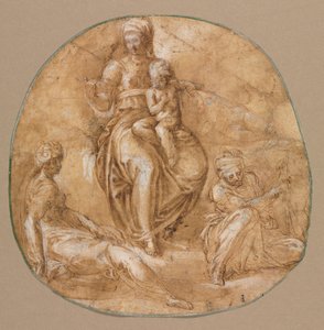 Die Jungfrau und das Kind mit der heiligen Katharina von Alexandria und einer älteren Heiligen, ca. 1545