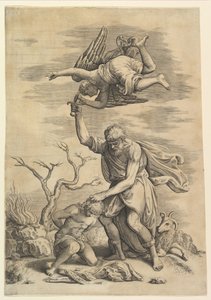 Der Engel, der Abrahams Arm aufhält