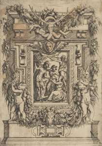 Ein junger Mann bietet einer sitzenden Frau seine Hand an, eine andere Frau steht zwischen ihnen, ca. 1540-80
