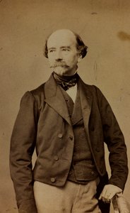 Porträt von Eugène-Emmanuel-Amaury Pineu-Duval, bekannt als Amaury-Duval, französischer Maler; Visitenkarte von Bayard and Bertall