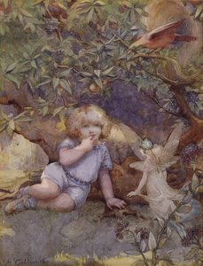 Kleines Mädchen mit Feen