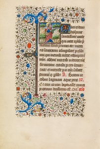 Heiliger Jakobus als Pilger mit Geldbeutel und Stab von Bedford Master