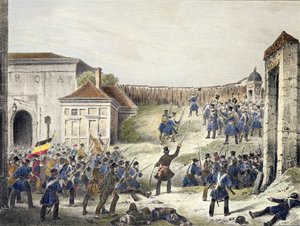 Antwerpen: Der letzte Angriff der niederländischen Truppen, 27. Oktober 1830 von Belgian School