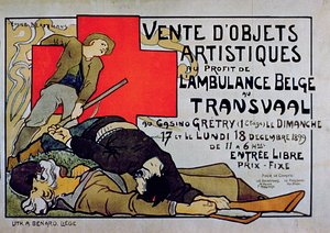 Verkauf von Kunstgegenständen zugunsten der belgischen Ambulanz im Transvaal von Belgian School