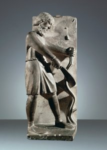 Dezember, Statue aus dem Zyklus der Monate, Baptisterium von Parma von Benedetto Antelami