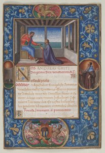 Blatt aus einer Kommission: St. Markus übergibt die Schlüssel von Venedig an Francesco de Priuli von Benedetto Bordone