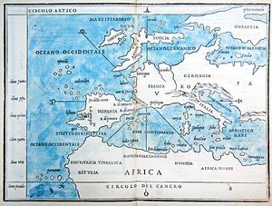 Karte von Europa und Nordafrika von Benedetto Bordone