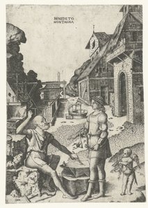 Apollo mit Cupido bei Vulkan