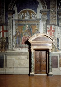 Heiliger Zenobius, Heiliger Laurentius und Heiliger Stephanus (Lilienhalle) (Fresko)