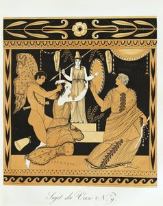 Ajax der Kleine beleidigt Kassandra am Fuß der Athene-Statue (Druck) von Benedict or Benedikt Piringer
