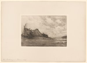 Bauernhof mit Mühle von Benedikt Momme Nissen