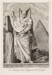 Mascarade à la Grecque: Der Autor der Figuren à la Grecque, Platte 10, 1771 von Benigno Bossi
