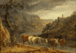 Landschaft mit Vieh