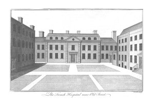 Das französische Krankenhaus in der Nähe der Old Street, ca. 1756 von Benjamin Cole