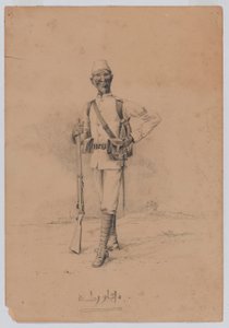 Ein Soldat des 10. Sudan-Bataillons, ca. 1889