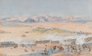 Vormarsch der 9. und 10. Sudan-Bataillone der ägyptischen Armee in der Schlacht von Toski, 3. August 1889 von Benjamin Donisthorpe Alsop Donne