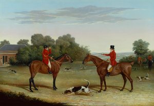 Der Meister mit Hunden vor den Zwingern von Benjamin Herring
