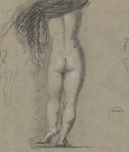 Rückansichtsstudie einer nackten Figur