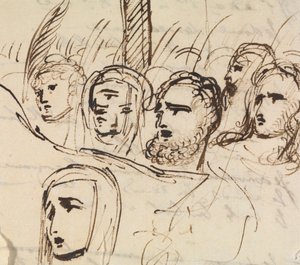Studie für, Christi Einzug in Jerusalem