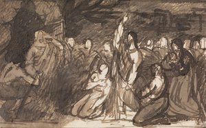 Studie von Christus, der Lazarus auferweckt