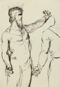 Studie eines Mannes mit ausgestrecktem Arm von Benjamin Robert Haydon