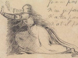 Studie einer flehenden Frau auf den Knien von Benjamin Robert Haydon