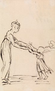 Studie einer Frau und eines spielenden Kindes von Benjamin Robert Haydon