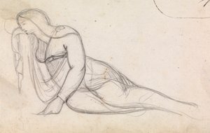 Studie einer Frau in teilweiser Liegeposition von Benjamin Robert Haydon