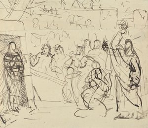 Studie der Auferstehung des Lazarus