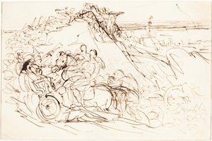 Xenophon und die Griechen sichten das Meer [recto] von Benjamin Robert Haydon
